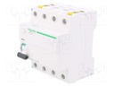 RCD breaker; Inom: 63A; Ires: 500mA; Poles: 4; 400V; Mounting: DIN