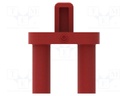Adapter; banana 4mm socket,banana 4mm plug x2; 36A; 1kV; red