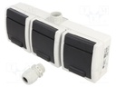 Connector: AC supply; socket; 2P+PE; 250VAC; 16A; wall mount; PIN: 3