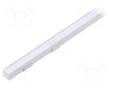 Profiles for LED modules; white; surface; white; L: 1m; aluminium