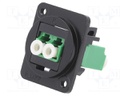 Connector: fiber optic; coupler; single mode duplex (SM)