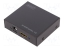 Splitter; HDCP 1.3; Colour: black; Input: HDMI socket; 4096x2160px