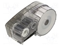 Tape; 9.53mm; 6.4m; grey; Character colour: black; self-adhesive