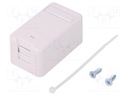 Socket; RJ45 housing; unshielded,Keystone; Colour: white; female