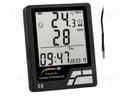 Thermo-hygrometer; -20÷60°C; 20÷99%RH; Accur: ±1°C; 0.1°C; 1%RH
