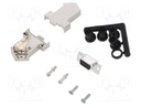D-Sub; PIN: 9; plug; female; soldering; for cable; black