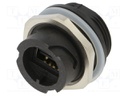 connector Einbaugehäuse Kunststoff schwarz ohne Schutzkappe
