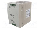 AC/DC DIN Rail Power Supply (PSU), ITE, 1 Output, 240 W, 24 VDC, 10 A
