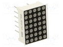 Display: LED; matrix; 5x7; red; 100mcd; anode; 12.7x17.8x6.3mm