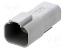 Connector: wire-wire; AT; plug; male; PIN: 4; IP67; Locking: latch