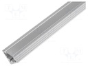 Profiles for LED modules; mat; angular; L: 1m; aluminium; anodized