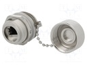 Socket; coupler; PIN: 8; Cat: 6a; shielded,with protective cap