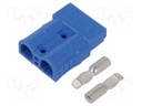 Connector: DC supply; plug; hermaphrodite; AXC50; 600V; PIN: 2; blue