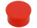 Cap; thermoplastic; push-in; red