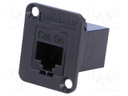 Coupler; EH; Cat: 5e; RJ45 socket,both sides; Holes pitch: 19x24mm