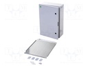 Enclosure: wall mounting; X: 400mm; Y: 600mm; Z: 200mm; ABS; grey