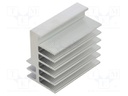 Heatsink: extruded; grilled; natural; L: 50mm; W: 30mm; H: 45mm; raw