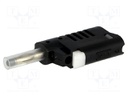 Plug; 4mm banana; 36A; 30VAC; 60VDC; black; with axial socket