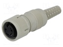 Plug; DIN; female; PIN: 4; Layout: 216°; straight; for cable