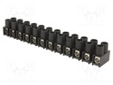 Terminal block; screw terminal; ways: 12; 16mm2; terminals: 24