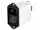 Connector: AC supply; socket; male; 6A; 250VAC; IEC 60320; -25÷85°C