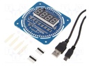 Module: digital clock; 3÷5VDC; mini-USB; 81x81mm