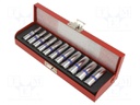 "SOCKET SET 1/4"" 11pcs LONG 6-point 4 - 13mm, CASSETTE"