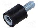 Vibration damper; rubber