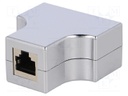 Socket; splitter; shielded,triple; Layout: 8p8c; female