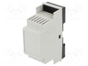 Enclosure: for DIN rail mounting; Y: 90mm; X: 35mm; Z: 58mm; grey