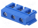 PCB terminal block; angled 90°; 7.5mm; ways: 3; on PCBs; 2.5mm2
