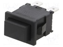 Switch: push-button; Pos: 2; SPST-NO; 15A/250VAC; 10A/125VDC