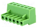 Pluggable terminal block; 5mm; ways: 6; straight; plug; female