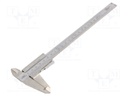 Calliper; L: 200mm; with analog readouts,with fixing-screw
