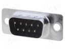 D-Sub; PIN: 9; socket; male; straight; THT; gold-plated