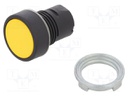 Switch: push-button; 22mm; Stabl.pos: 1; yellow; none; IP65; flat