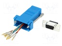 Transition: adapter; RJ45 socket,D-Sub 9pin female; blue