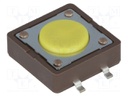 Microswitch TACT; SPST-NO; Pos: 2; 0.05A/12VDC; SMT; none; 5.2N