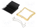 Heatsink: extruded; grilled; black; L: 29mm; W: 29mm; H: 9.5mm