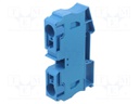 Splice terminal: rail; 2.5÷35mm2; ways: 1; terminals: 2; blue; TS35