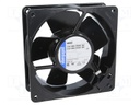 Fan: AC; axial; 115VAC; 119x119x38mm; 180m3/h; 45dBA; slide bearing