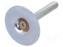Foot of pin; Base dia: 40mm; M8; steel; Plunger length: 50mm