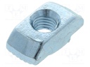 Nut; for profiles; Width of the groove: 8mm; steel; zinc; H: 1.5mm