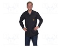 Coat; ESD,unisex; black; S; cotton,polyester,conductive fibers