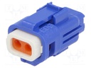 Connector: wire-wire/PCB; 565,E-Seal; plug; female; IP67; blue