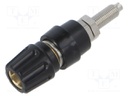 Connector: 4mm banana; socket; 63A; 30VAC; 60VDC; black; -25÷100°C