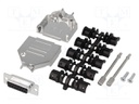 D-Sub; PIN: 15; plug; female; soldering; for cable; black