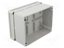 Enclosure: junction box; X: 150mm; Y: 70mm; Z: 110mm; wall mount; ABS