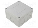 Enclosure: junction box; X: 111mm; Y: 66mm; Z: 111mm; wall mount