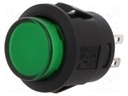 Switch: push-button; Pos: 2; SPST-NO; 1.5A/250VAC; green; green